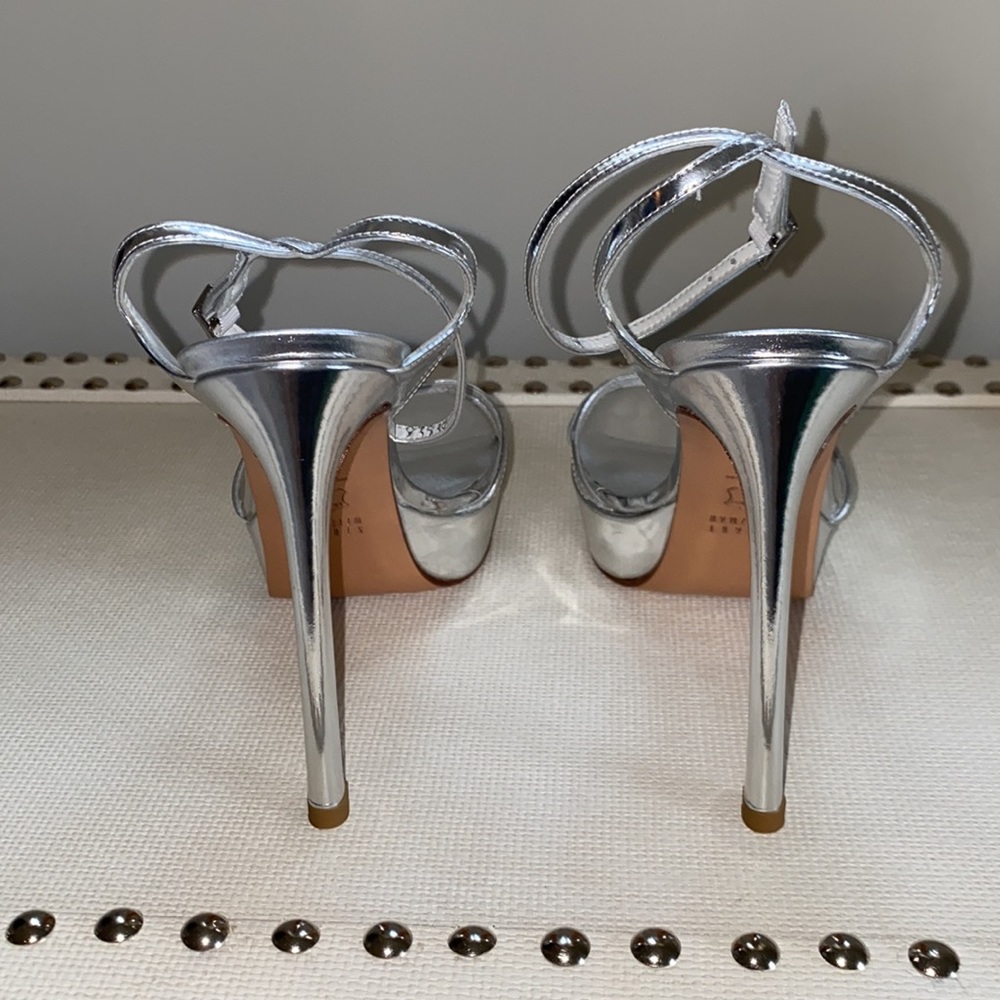Stuart Weitzman Silver Platform Heel - image 4